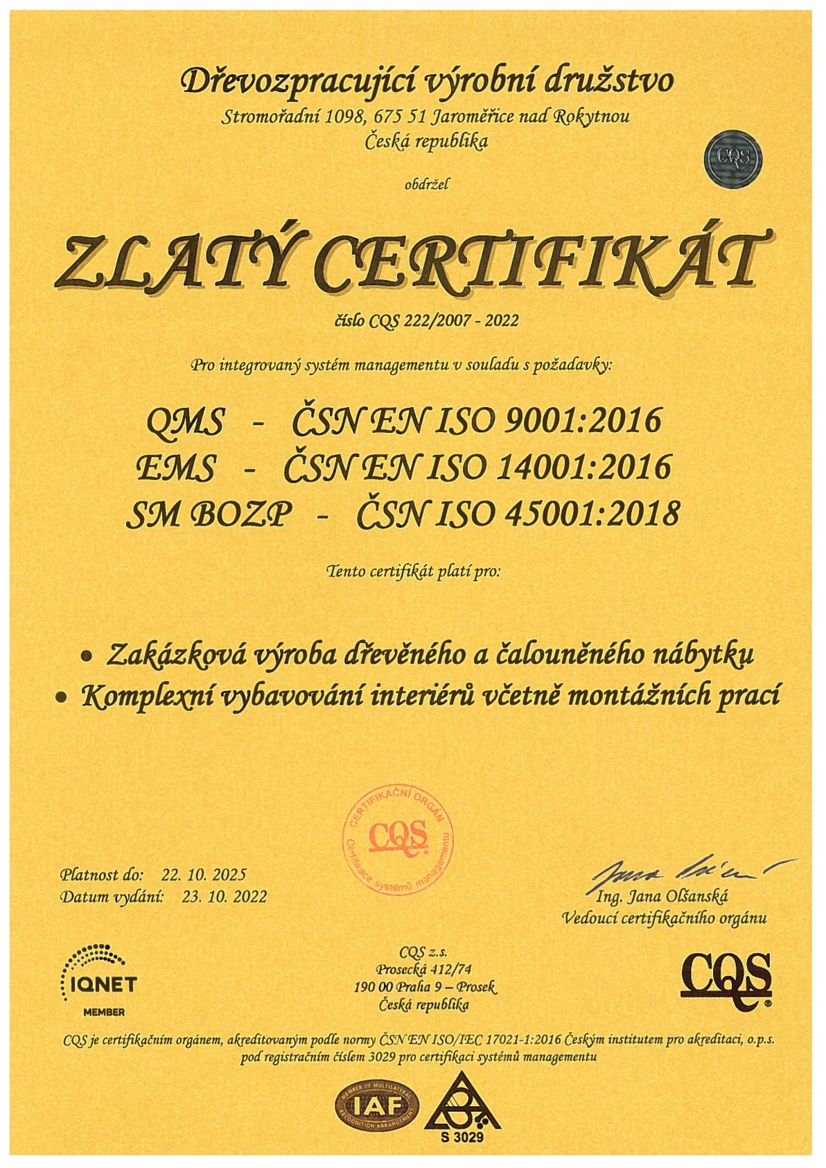 Certifikát